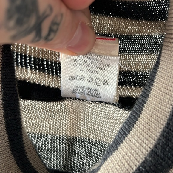 Vintage Turtleneck Striped Blouse Womens Large - Picture 4 of 4